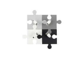 Sieninis/lubinis šviestuvas PUZZLE IV GRAY